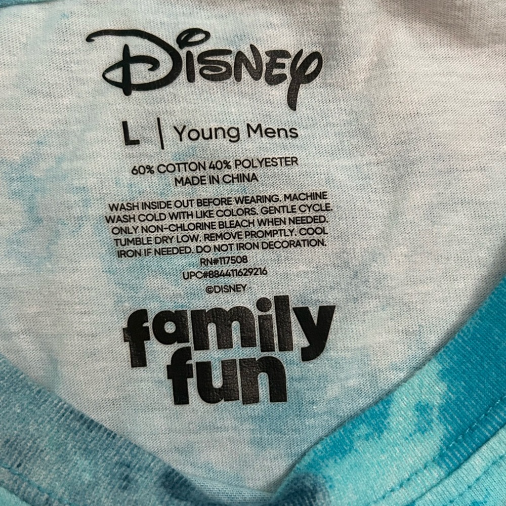 Disney Blue Teal Tie-Dye Mickey Mouse Short Sleeve Tee - Picture 3 of 4